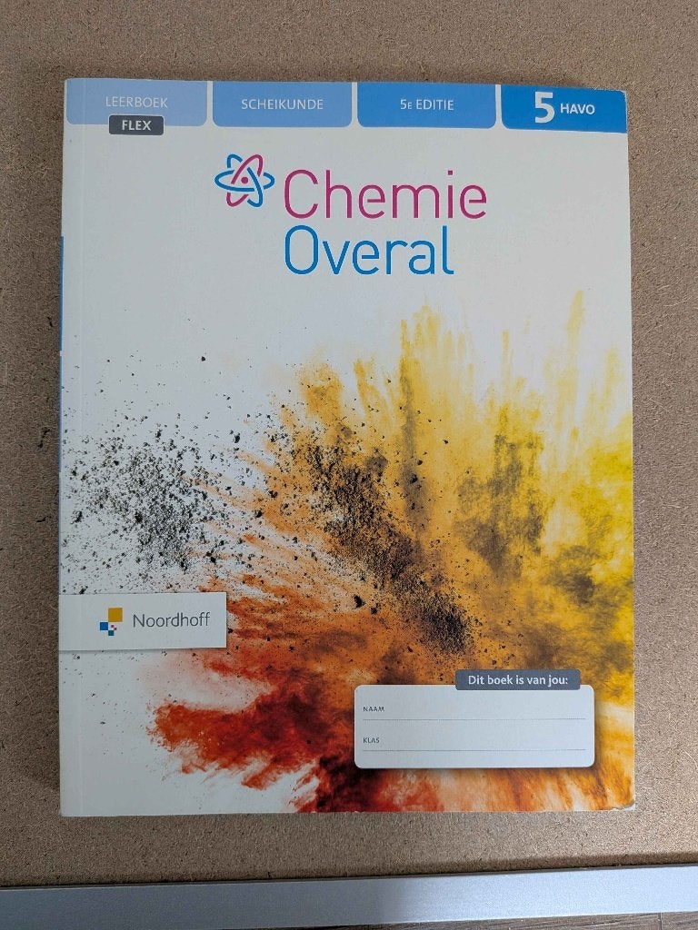 Chemie Overal leerboek flex scheikunde 5e editie 5 havo, Scheikunde, Verzenden, Noordhoff, HAVO