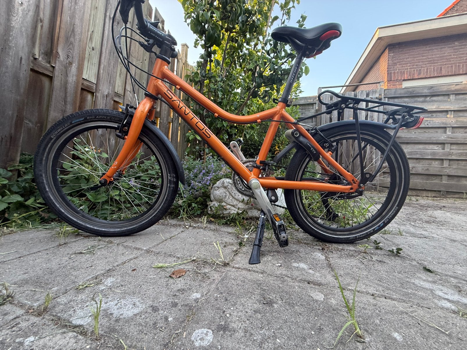 Santos Travelmaster (framemaat M / 20 inch) oranje, Fietsen en Brommers, Fietsen | Kinderfietsjes, Ophalen of Verzenden, Zo goed als nieuw