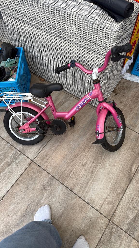 Kinderfiets, Fietsen en Brommers, Fietsen | Kinderfietsjes, Ophalen of Verzenden, Gebruikt, Schijfrem, Minder dan 16 inch