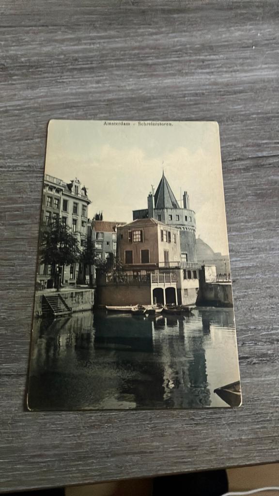 Oude Ansichtkaart Amsterdam - Schreierstoren, Verzamelen, Ansichtkaarten | Nederland, Ophalen of Verzenden, Voor 1920, Ongelopen