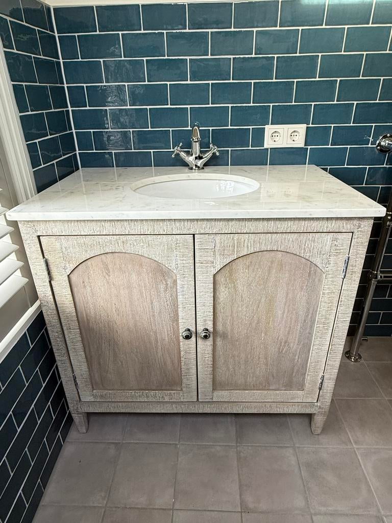 Wastafelmeubel met keramische blad met wasbak, Huis en Inrichting, Badkamer | Badkamermeubels, Ophalen, Nieuw, 50 tot 100 cm, Minder dan 100 cm