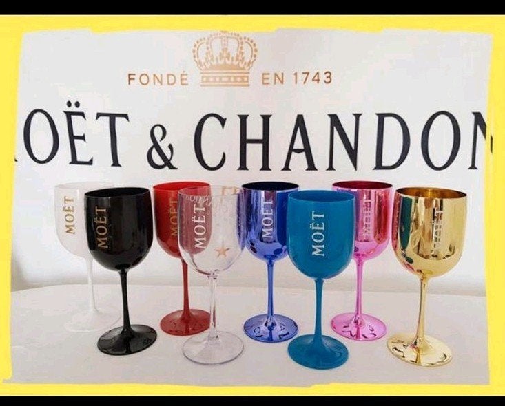 Champagne glazen van MOËT & CHANDON in alle kleuren ‼️, Verzamelen, Ophalen of Verzenden, Nieuw