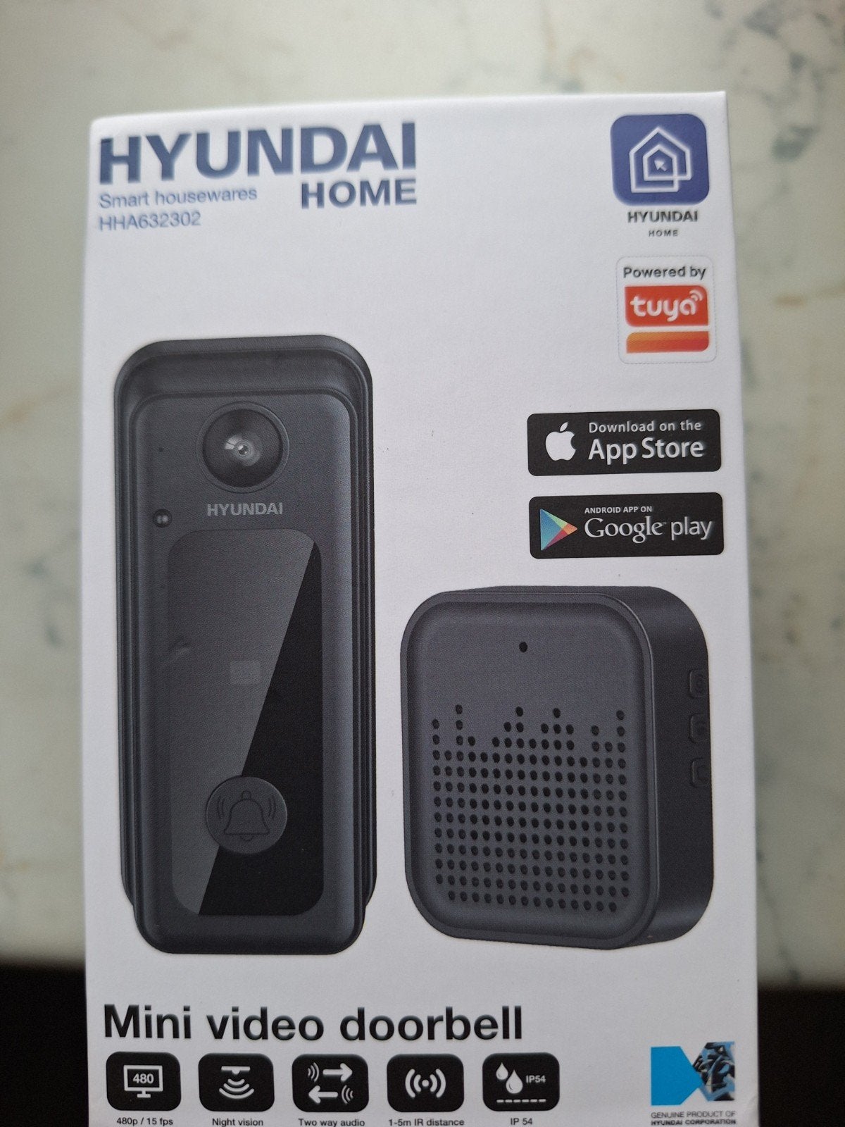 Hyundai Mini Video Deurbel - Smart Home, Ophalen of Verzenden, Bewegingsdetectiesensor, Nieuw, Draadloos