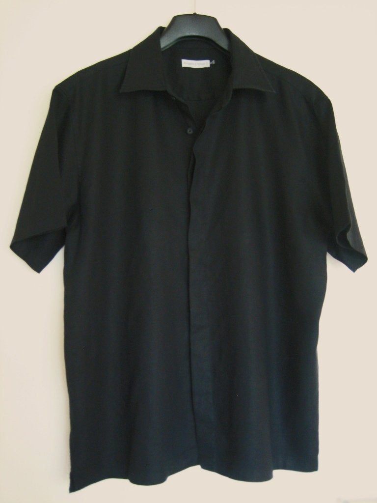 Zeer mooi zwart linnen overhemd ANGELO LITRICO, XL snazzeys, Angelo Litrico, Zwart, Nieuw, Ophalen of Verzenden