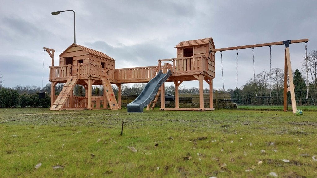 BOOMHUT XL speeltoren speelhuis klimtoren speeltoestel, Ophalen, Nieuw, Schommel, Aanbouwonderdeel