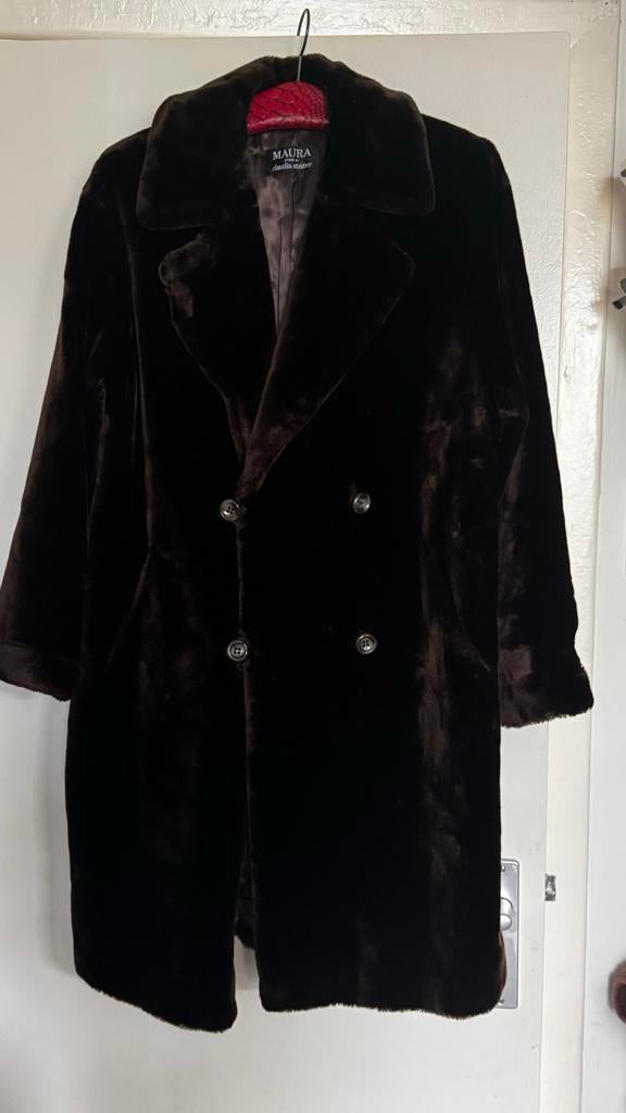 Manteau Vintage Claudia Sträter Fausse Fourrure Chocolat, Kleding | Dames, Jassen | Winter, Ophalen of Verzenden, Zo goed als nieuw