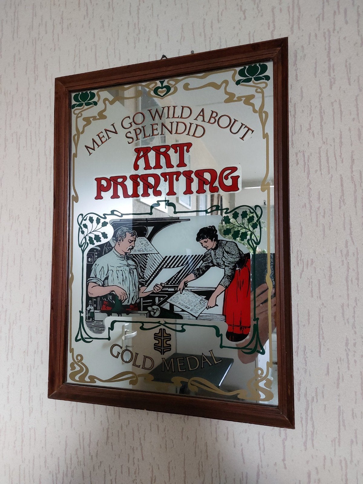 spiegel vintage Art Printing, Ophalen, Gebruikt