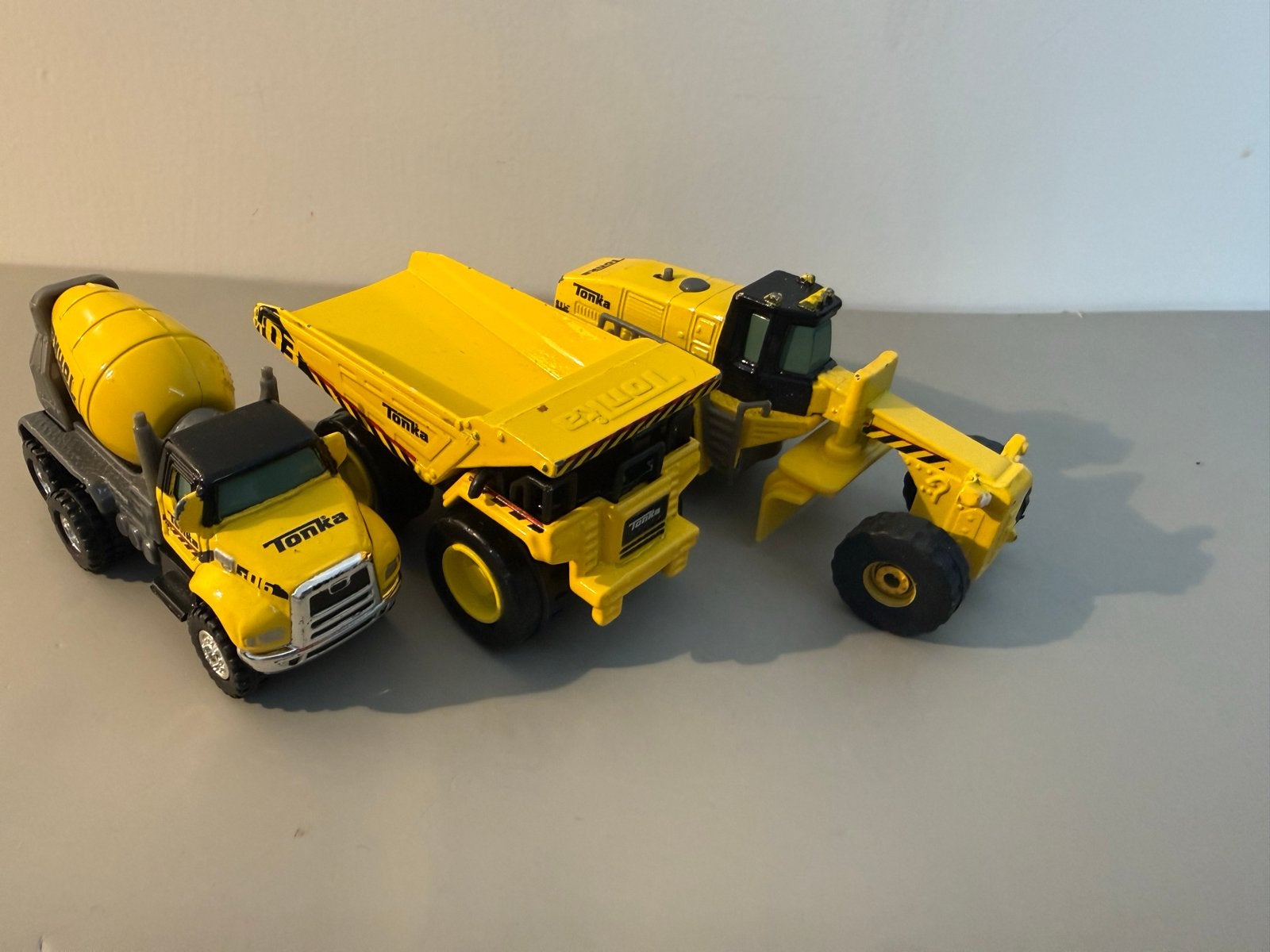 Tonka Power Movers Speelgoedset: Betonmixer, Kiepwagen, Grad, Ophalen of Verzenden, Gebruikt