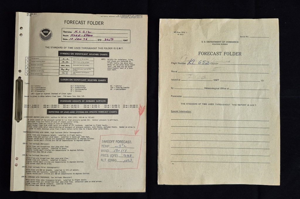 2 Flight Forecast folders (N238), Ophalen of Verzenden, Gebruikt, Overige typen