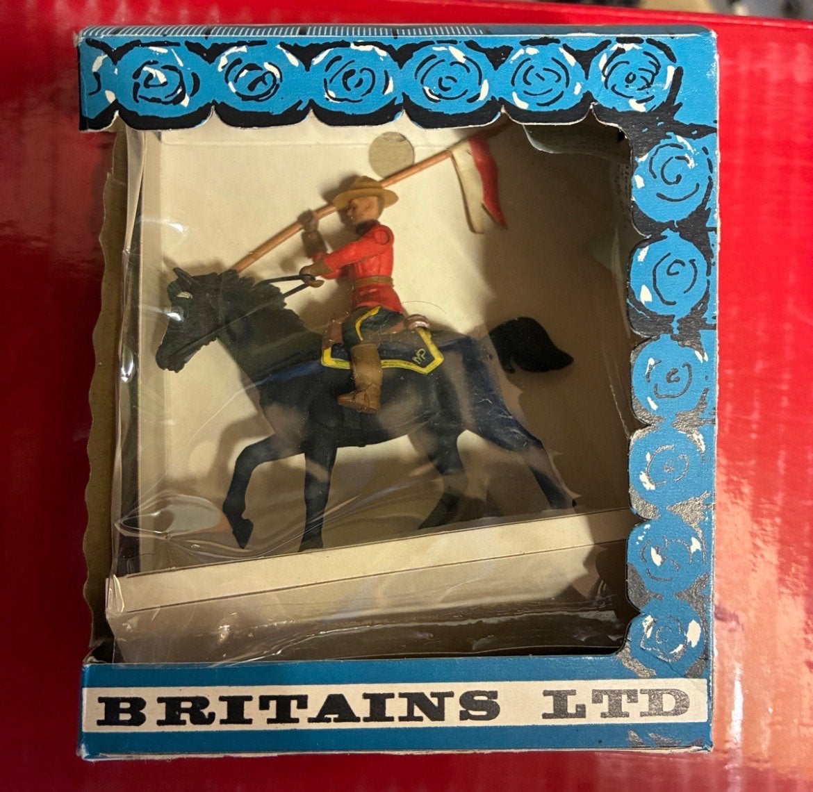 Vintage Britains Ltd Royal Canadian Mounted Policeman Figuur, Ophalen of Verzenden, Zo goed als nieuw