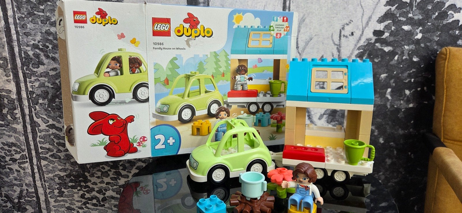Lego Duplo Familiehuis op Wielen 10986, Kinderen en Baby's, Ophalen of Verzenden, Zo goed als nieuw, Complete set, Inclusief instructies