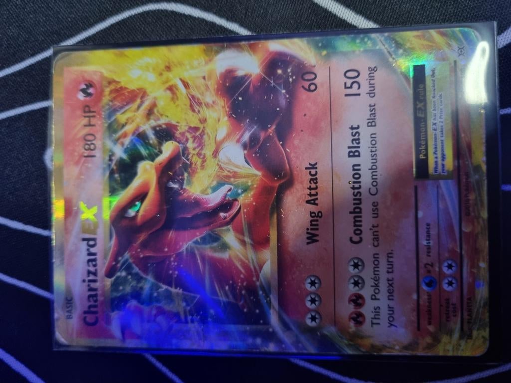 Charizard EX Pokémon Kaart - Holo Foil, Ophalen of Verzenden, Gebruikt, Losse kaart, Foil