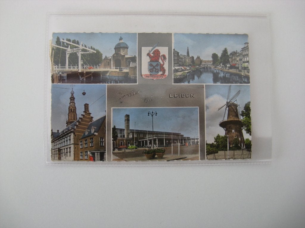 Leiden 5 luik- botermarkt-station-molen de valk-morspoort, Ophalen of Verzenden, Voor 1920, Noord-Brabant