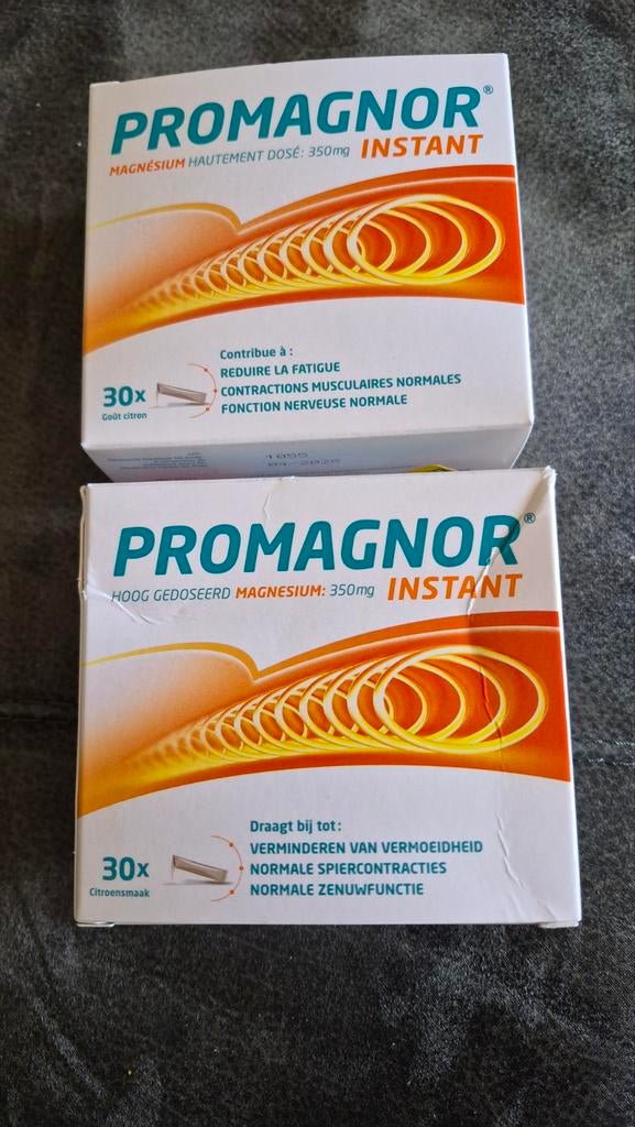 Promagnor Magnesium 350mg Instant Citroen - 60 zakjes, Ophalen of Verzenden, Nieuw, Poeder of Drank