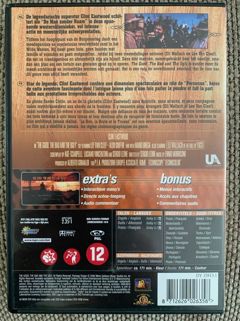 The Good, the Bad and the Ugly DVD - Western Legends, Vanaf 12 jaar, Ophalen of Verzenden, Zo goed als nieuw, Actie en Avontuur
