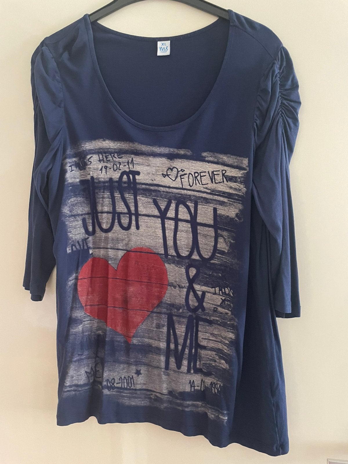 ‘t Shirt maat XL, Kleding | Dames, Blauw, Maat 46/48 (XL) of groter, Ophalen of Verzenden, Zo goed als nieuw