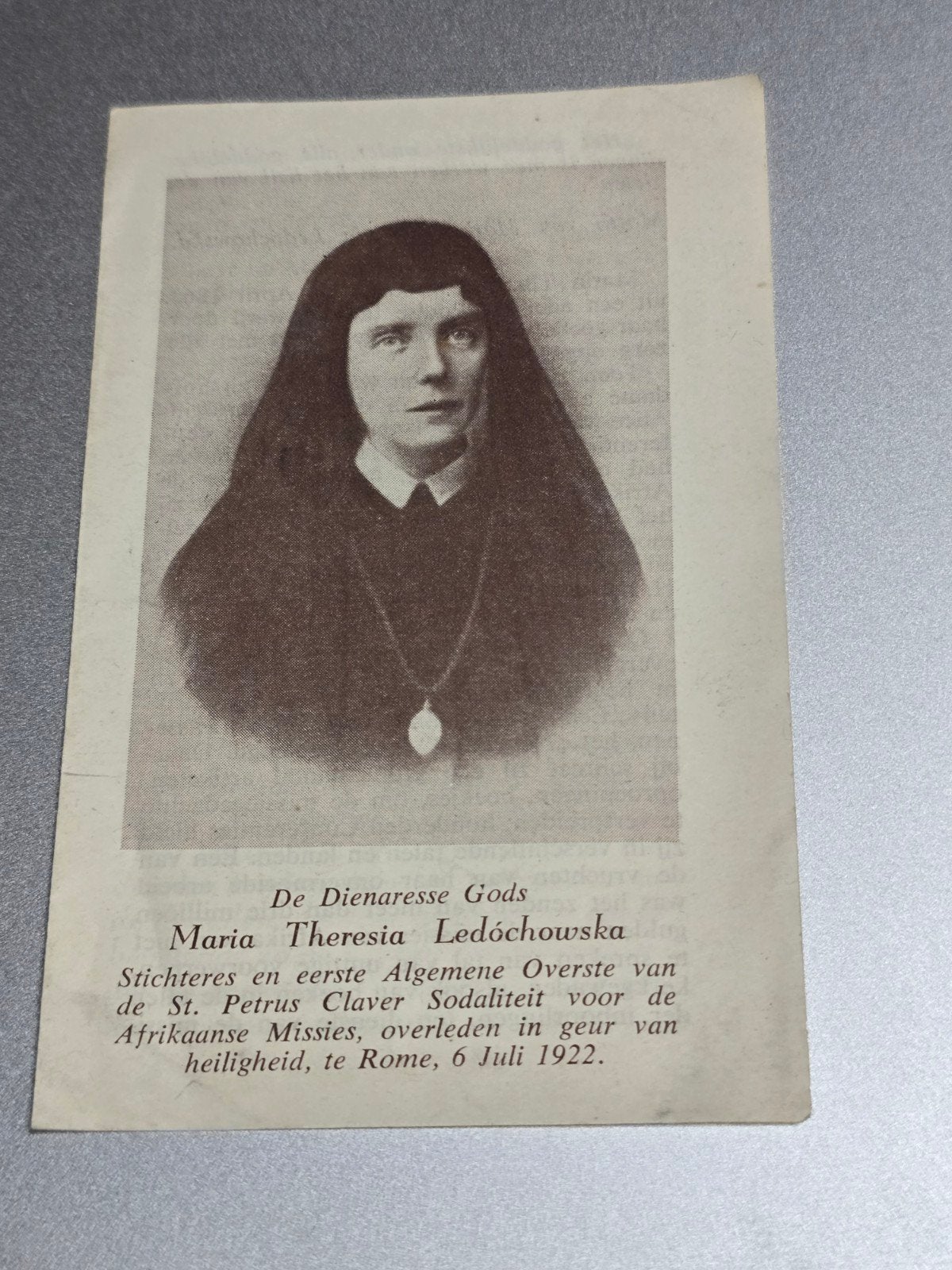 Bidprentje Maria Theresia Ledóchowska 1922, Ophalen of Verzenden