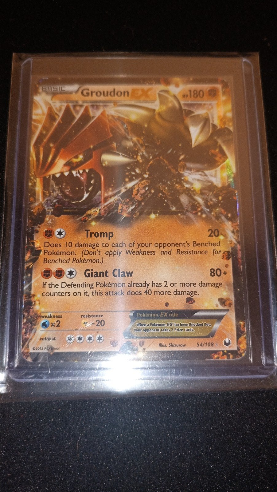 Pokémon Groudon EX Kaart - Zeldzaam, Ophalen of Verzenden