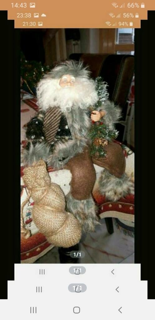 Zittende kerstman, Ophalen of Verzenden