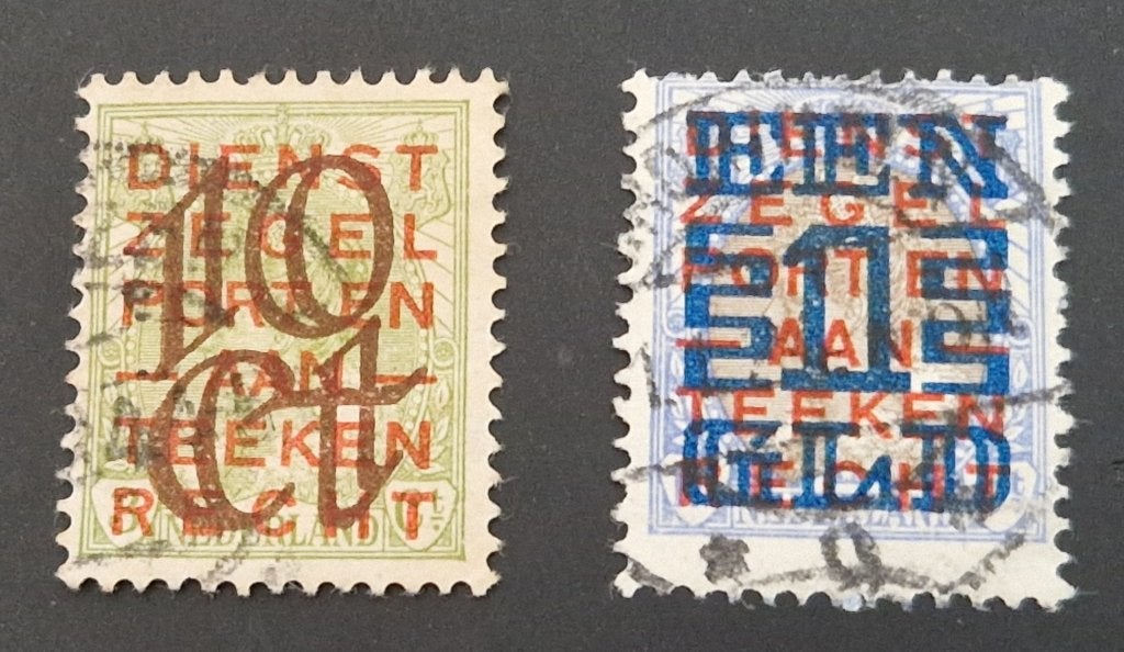 Nederland 1923 - nvph 132-133 - Opruimingsuitgifte (Il), Ophalen of Verzenden, T/m 1940, Gestempeld