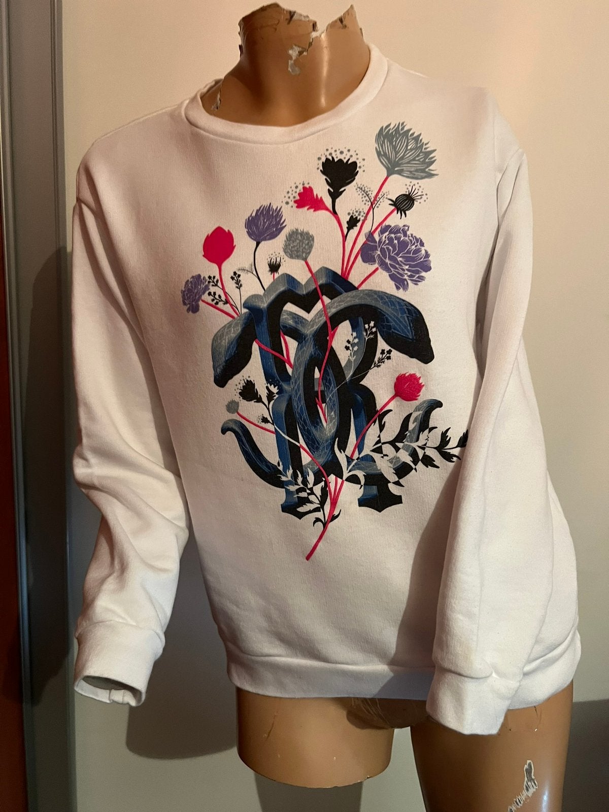 ROBERTO CAVALLI sweater maat S  origineel ZGAN, F, F, Wit, Ophalen of Verzenden