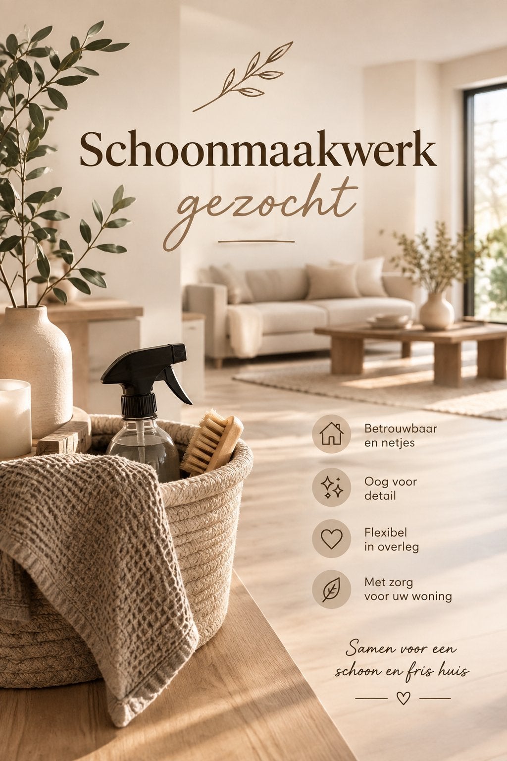 Schoonmaakster aangeboden, Koken