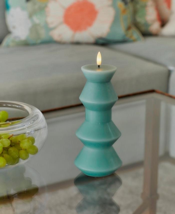 Sirius Geometrische LED kaars turquoise groen blauw NIEUW, Overige materialen, Nieuw, Ophalen of Verzenden, Groen