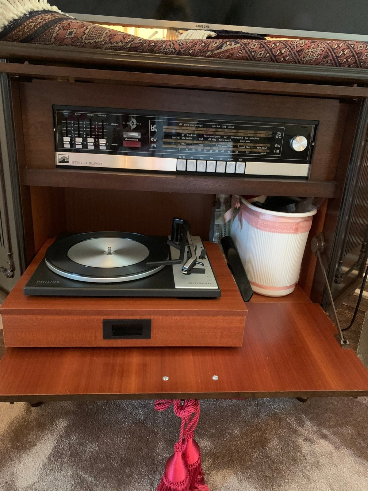 Vintage tv-radio-platen speler, Antiek en Kunst, Ophalen