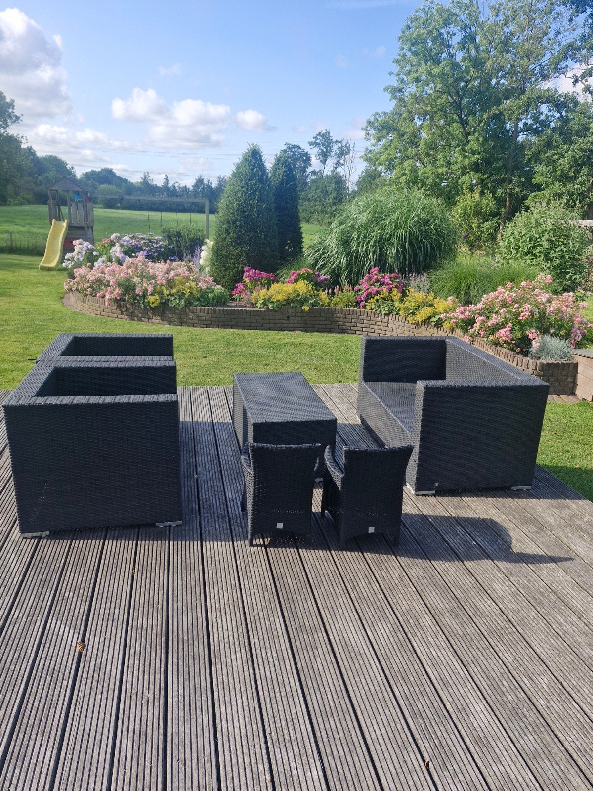 Tuinset/loungeset, Tuin en Terras, Ophalen, Gebruikt, Rond, Kunststof