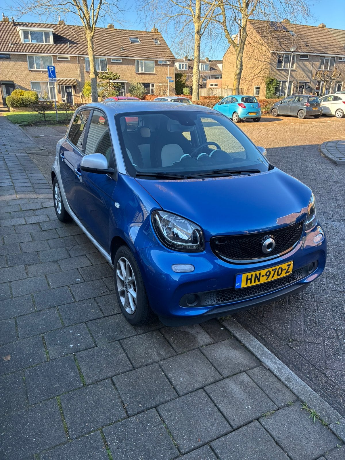 Smart ForFour 1.0 71pk S&S 2015 Blauw, Achterwielaandrijving, Origineel Nederlands, 24 km/l, Handgeschakeld