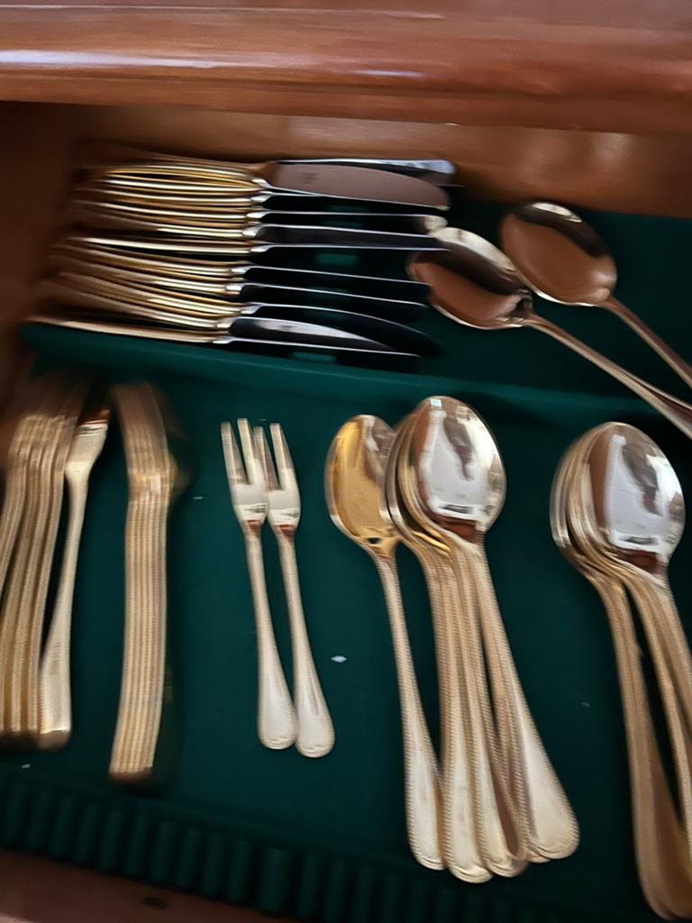 Verguld goud bestek, Antiek en Kunst, Antiek | Bestek, Ophalen