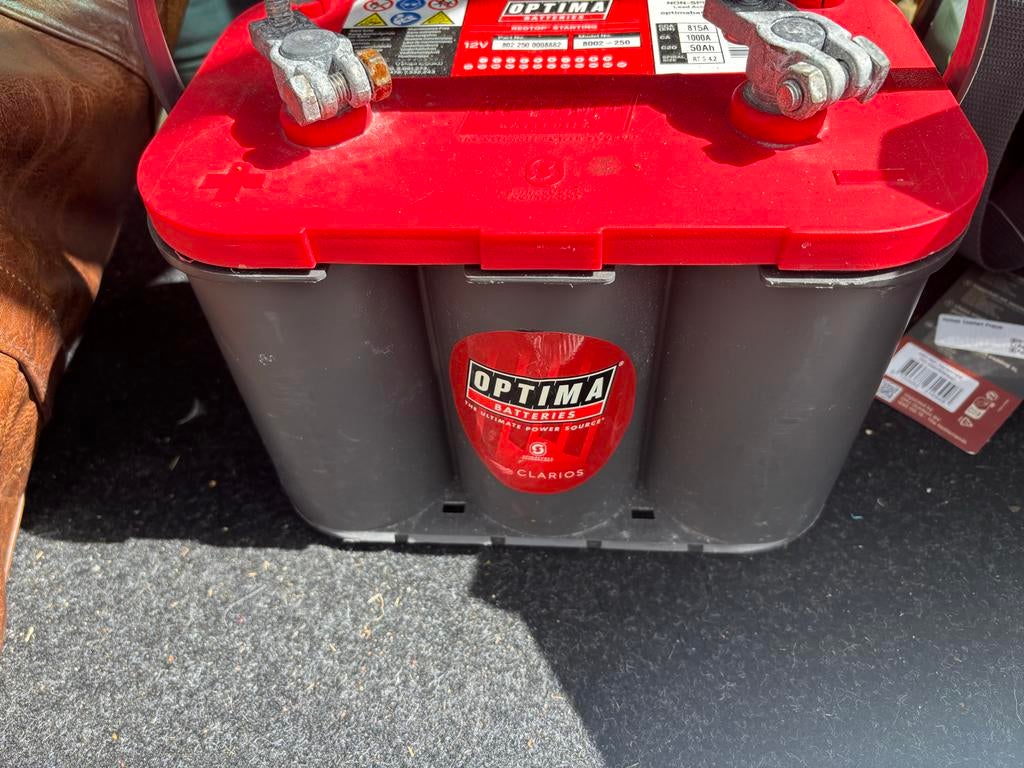 Optima RedTop Gel Accu - Nieuwstaat 50ampere, Auto-onderdelen, Accu's en Toebehoren, Ophalen, Nieuw, Universele onderdelen
