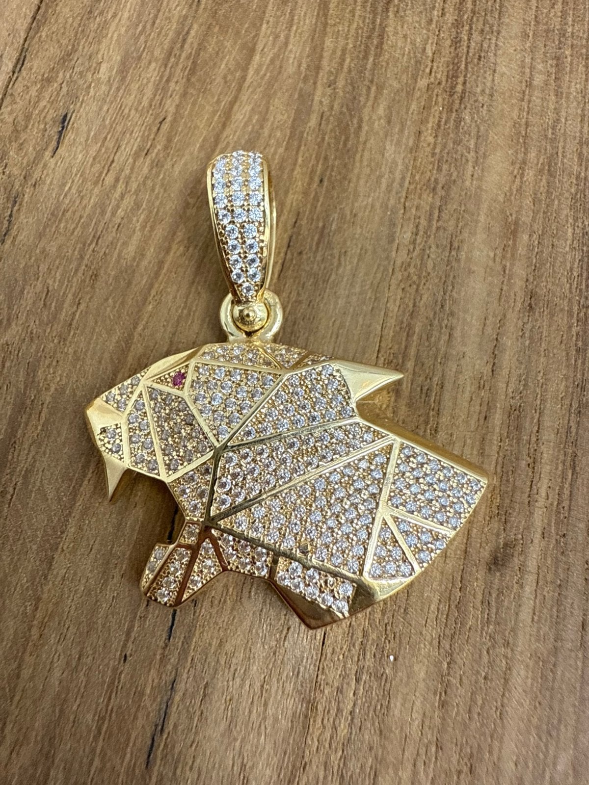 Prachtige 14 karaats gouden zware panter hanger, Ophalen of Verzenden, Nieuw, Goud, Goud