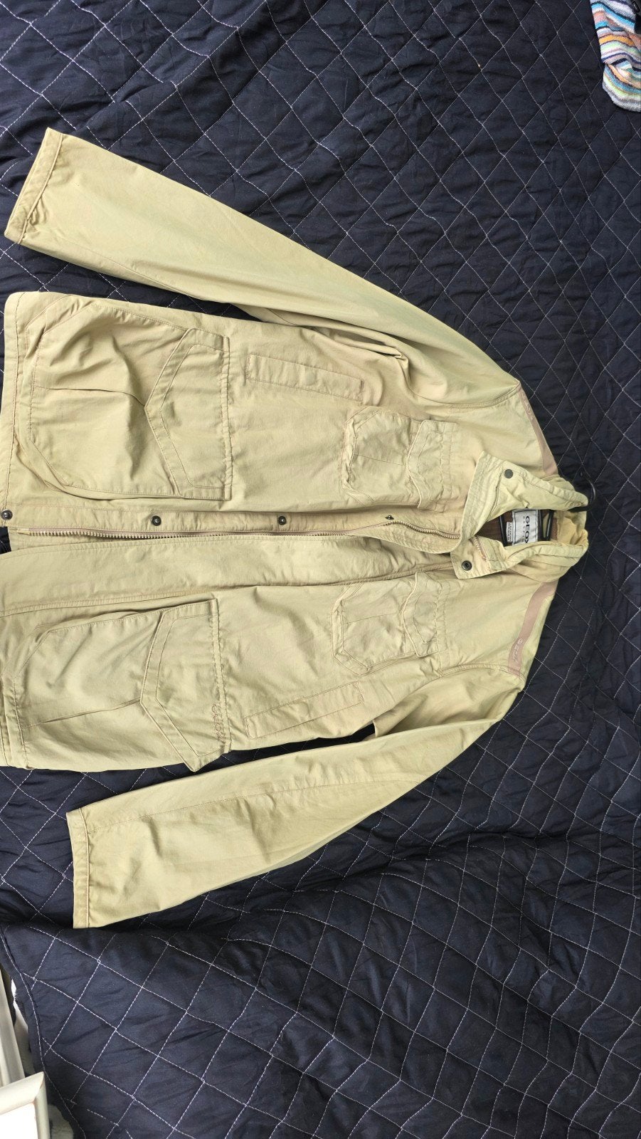 GEOX Ademende Windbreaker Jas Beige/Kaki Maat L, Kleding | Heren, Jassen | Zomer, Maat 52/54 (L), Beige, Ophalen of Verzenden