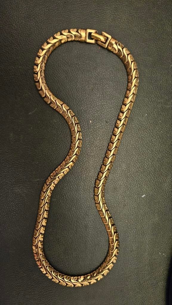 Monet gouden ketting 40 cm lang, Sieraden, Tassen en Uiterlijk, Kettingen, Verzenden