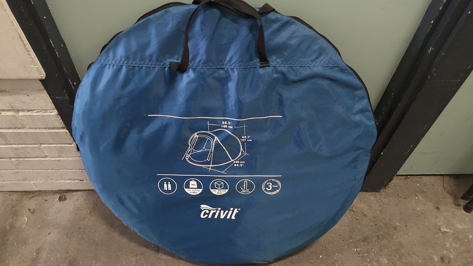 Crivit pop-up tent voor 2 personen, Ophalen of Verzenden, Zo goed als nieuw