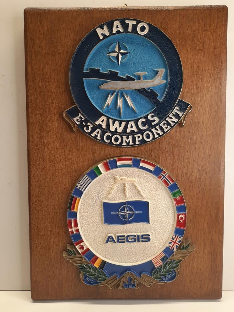 Wapenschild NAVO ballistisch schild, Verzamelen, Militaria | Algemeen, Luchtmacht, Embleem of Badge, Amerika, Verzenden