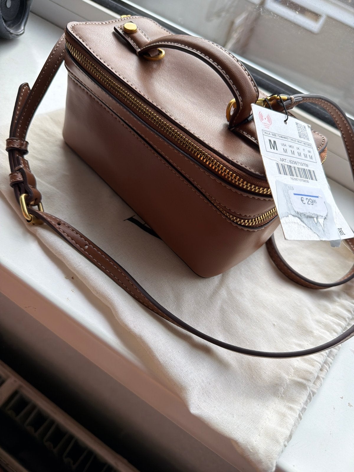 Nieuwe bruine handtas voor dames - Zara, Sieraden, Tassen en Uiterlijk, Ophalen of Verzenden, Nieuw, Bruin, Handtas