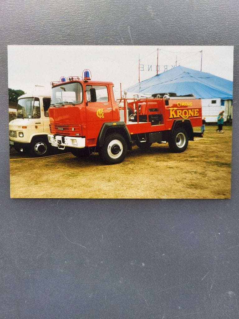 Circus Krone Brandweerwagen, foto uit 1989., Gebruikt, 1980 tot heden, Foto, Ophalen of Verzenden