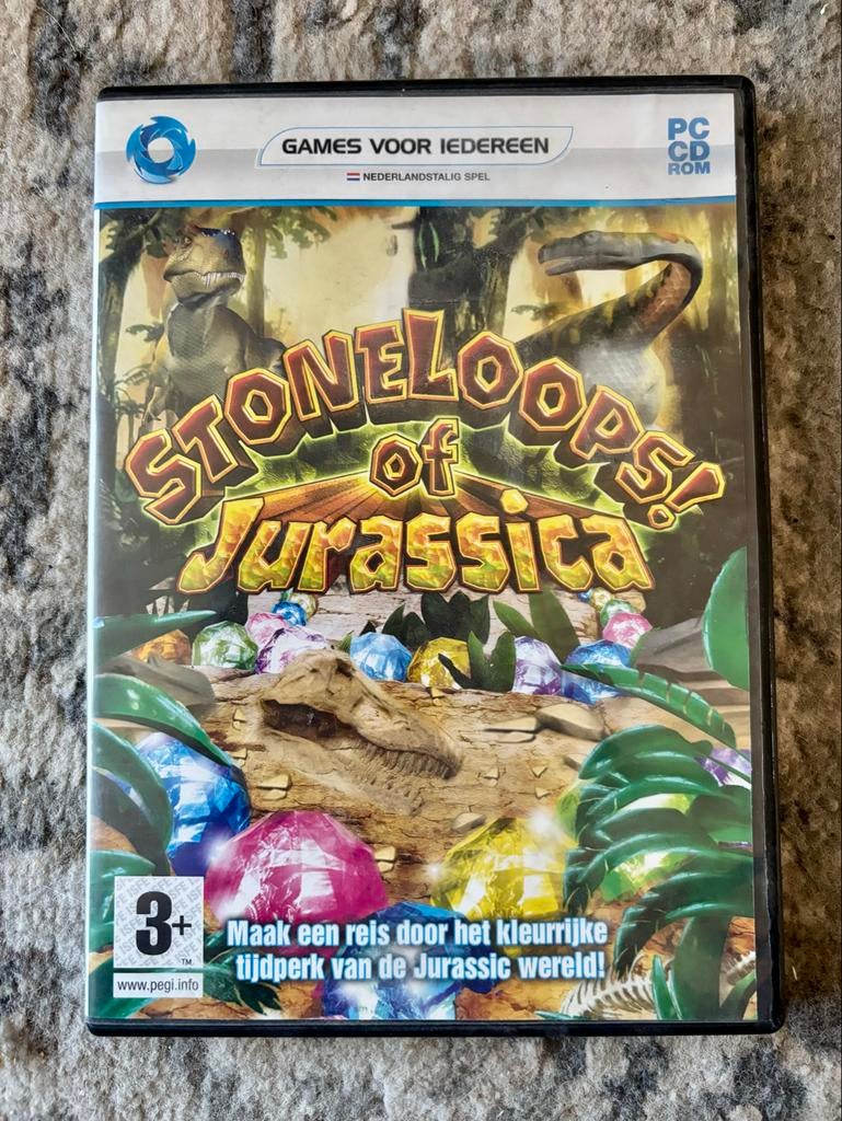 StoneLoops of Jurassica PC CD-ROM - Nederlands, Puzzel en Educatief, Gebruikt, 1 speler, Ophalen of Verzenden