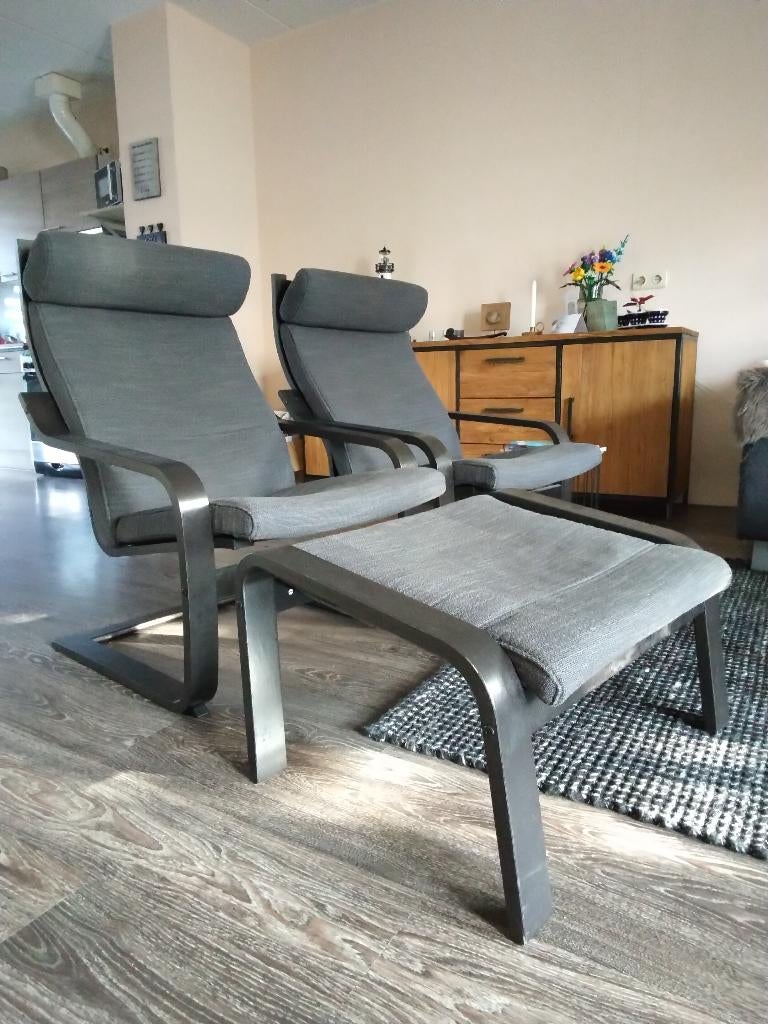 Poang relax fauteuils, Huis en Inrichting, Ophalen, Gebruikt, 75 tot 100 cm, Stof
