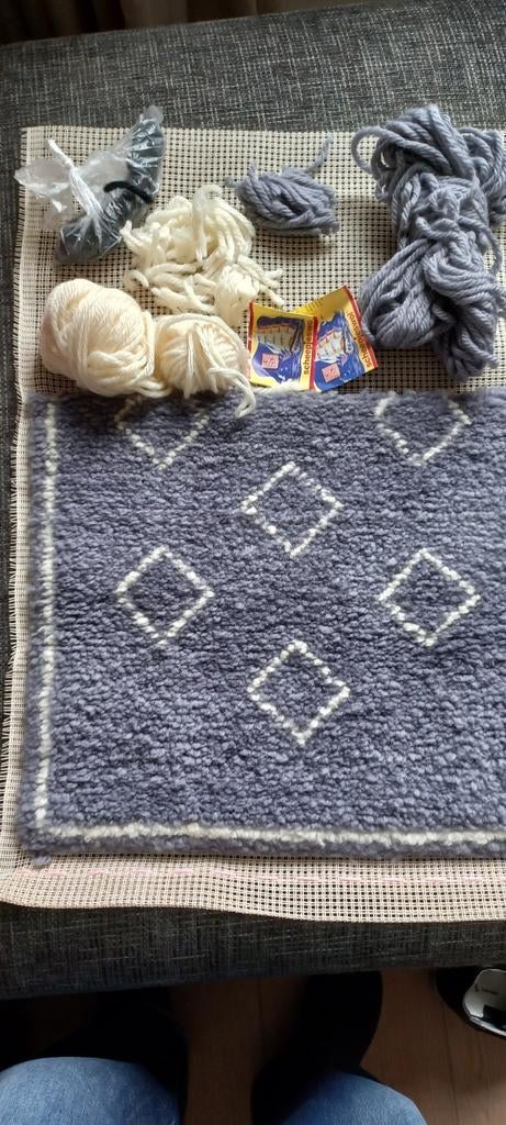 KNOOP STRAMIEN/KLEEDJE/KUSSENHOES SCHEEPJES WOL GRIJS/ECRU, Ophalen of Verzenden, Nieuw, Handborduren