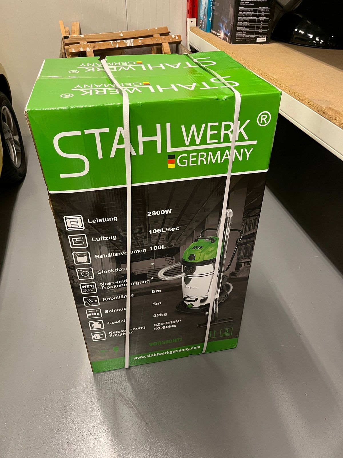 Stahlwerk Industriële Nat-/Droogzuiger 100L – Nieuw in doos, Ophalen of Verzenden, Nieuw