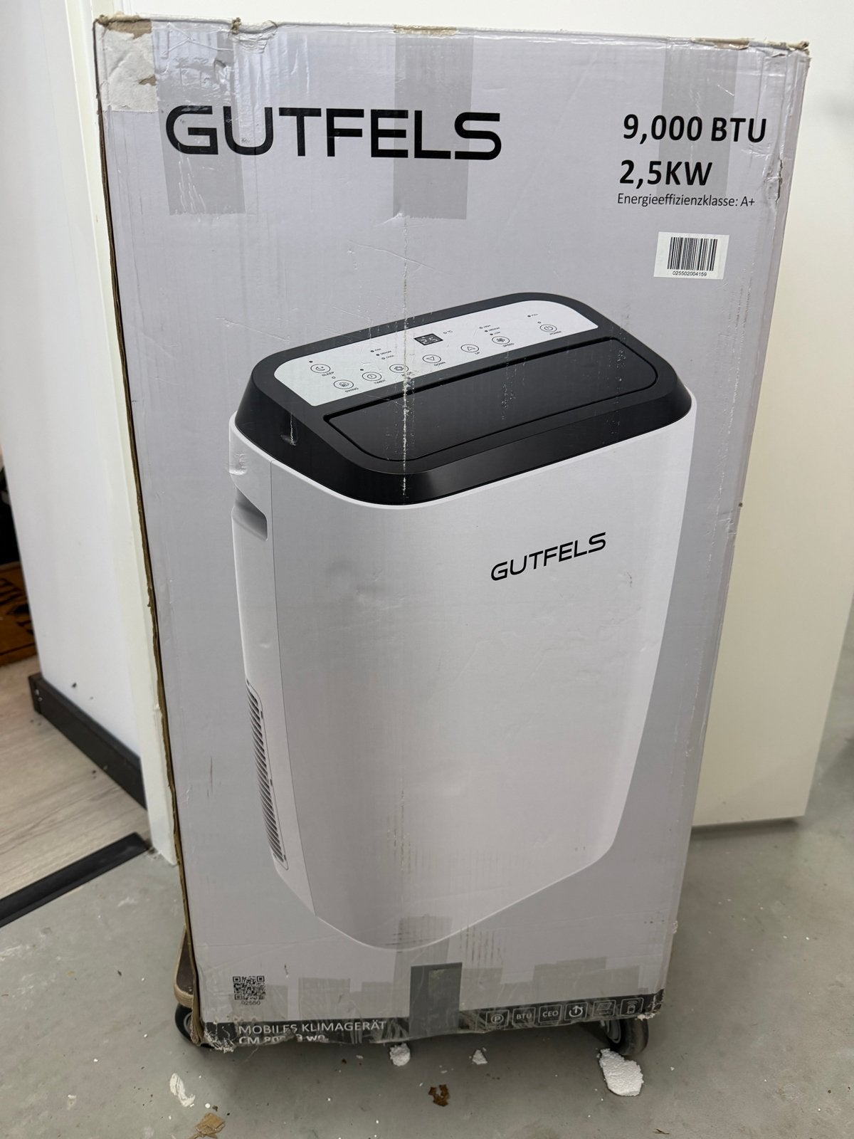 Gutfels Mobiele Airconditioner 9000 BTU 2.5kW Nieuw in Doos, Ophalen, Minder dan 60 m³, Nieuw, Koelen en Ontvochtigen
