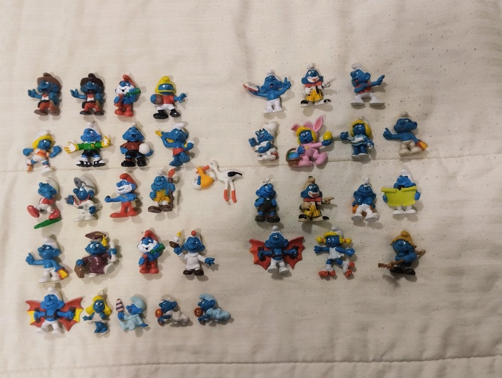 smurfen, apart of in 1 lot : deel 8, Ophalen of Verzenden, Gebruikt, Verschillende Smurfen, Poppetje, Figuurtje of Knuffel