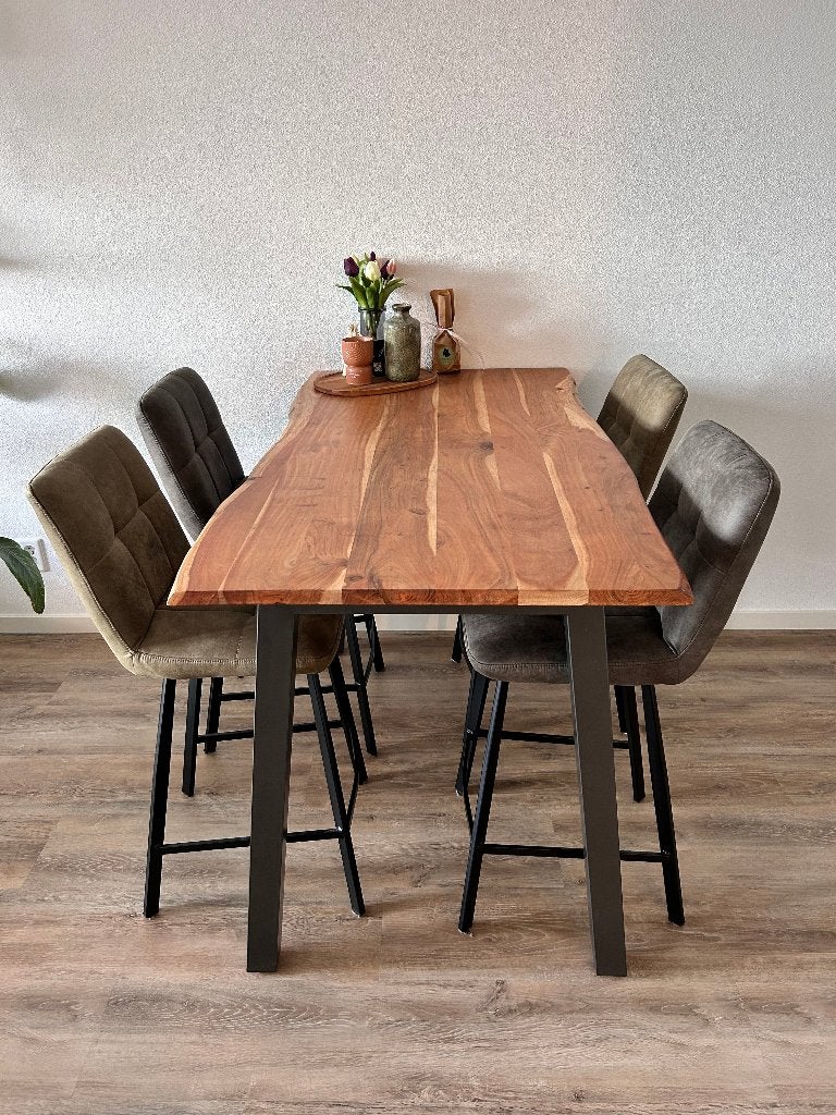 Bartafel met stoelen, Ophalen, 100 tot 150 cm, 50 tot 100 cm, Zo goed als nieuw