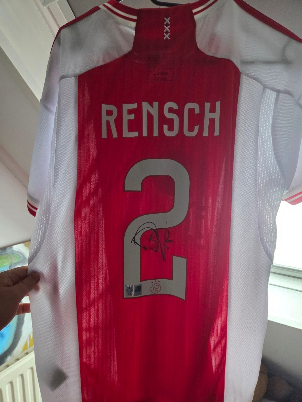 Ajax Rensch shirt met handtekening - Replica, Overige maten, Ophalen of Verzenden, Zo goed als nieuw, Adidas