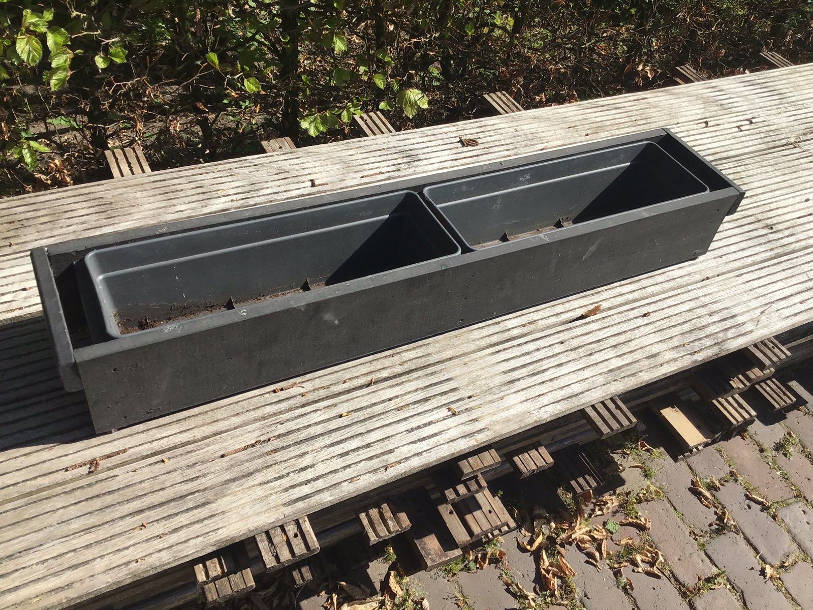 Kruidenbak bloembak moestuin met kunststof inzetbak ca.120cm, Tuin en Terras, Bloembakken en Plantenbakken, Ophalen, Kunststof