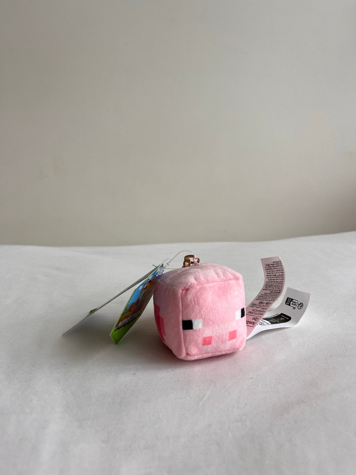 Minecraft Roze Varken Knuffel Sleutelhanger keychain, Overige merken, Overige karakters, Overige typen, Nieuw