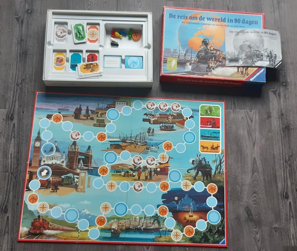 De Reis om de Wereld in 80 Dagen - Ravensburger Bordspel, Hobby en Vrije tijd, Gezelschapsspellen | Bordspellen, Vijf spelers of meer